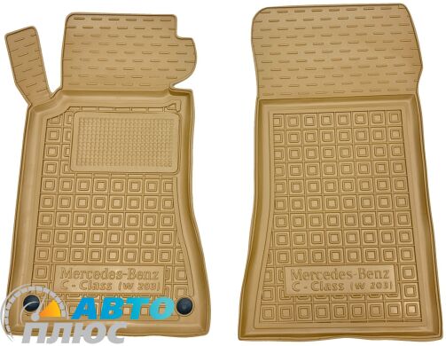 Автомобильные коврики в салон Mercedes C (W203) 2000-2006 бежевые (AVTO-Gumm)