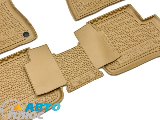 Автомобильные коврики в салон Mercedes C (W203) 2000-2006 бежевые (AVTO-Gumm)