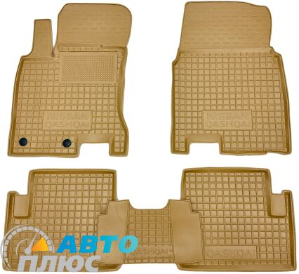 Автомобильные коврики в салон Nissan Qashqai 2007- бежевые (AVTO-Gumm)