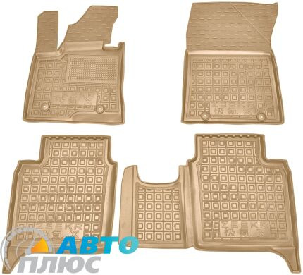 Автомобильные коврики в салон Zeekr X 2022- бежевые (AVTO-Gumm)