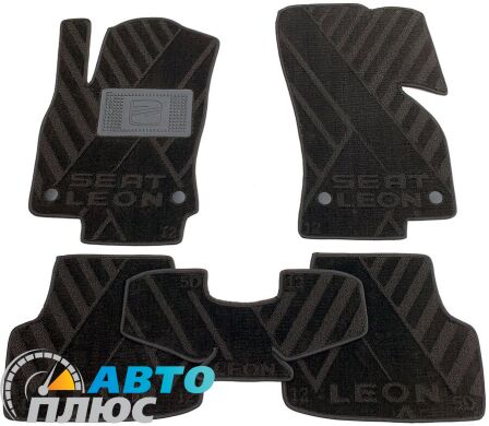 Композитные коврики в салон Seat Leon 2013- (5 дв.) (X) AVTO-Tex