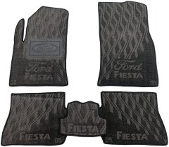 Композитные коврики в салон Ford Fiesta 2002-2008 (V) серые AVTO-Tex