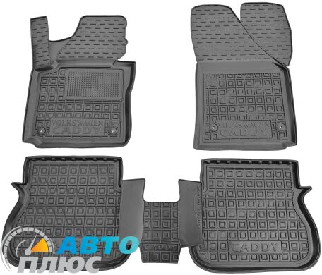 Автомобільні килимки в салон Volkswagen Caddy 2004-2020 (4 двері) (Avto-Gumm)