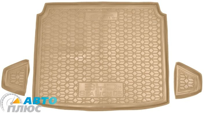 Автомобильный коврик в багажник BYD Sea Lion 05 2025- нижняя полка №1 бежевый (AVTO-Gumm)