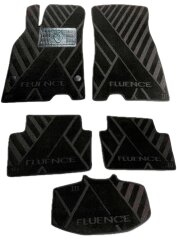 Композитні килимки в салон Renault Fluence 2009- (X) чорні AVTO-Tex