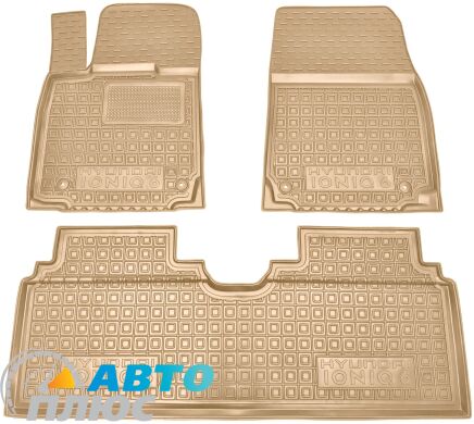 Автомобильные коврики в салон Hyundai Ioniq 6 2022- бежевые (AVTO-Gumm)