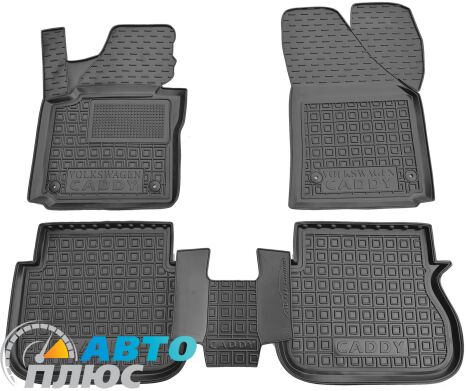 Автомобільні килимки в салон Volkswagen Caddy 2004-2020 (3 двері) (Avto-Gumm)
