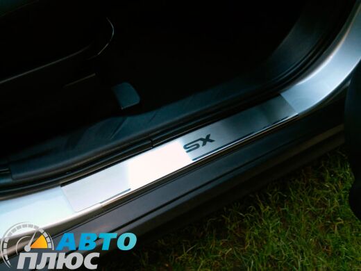 Накладки на пороги Mitsubishi ASX 2011- (Premium)