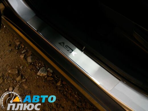 Накладки на пороги Mitsubishi ASX 2011- (Premium)