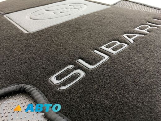 Ворсовые коврики в салон Subaru Forester 4 2013- черные ML Lux