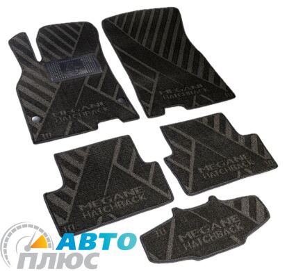 Композитні килимки в салон Renault Megane 3 2009- Hatchback (X) чорні AVTO-Tex