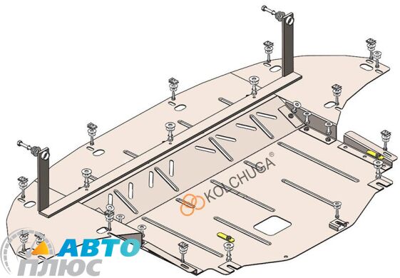 Металлическая защита двигателя Kia Ceed 2018-2020 (V-1.4 GDI/1.4T) (Кolchuga) Standart