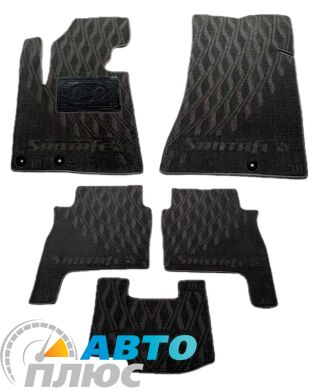 Композитні килимки в салон Hyundai Santa Fe 2010-2012 (V) чорні AVTO-Tex