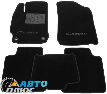 Фото ковриков в салон для автомобиля Toyota Camry 50 2011- черные бизнес Avtoplus.com.ua
