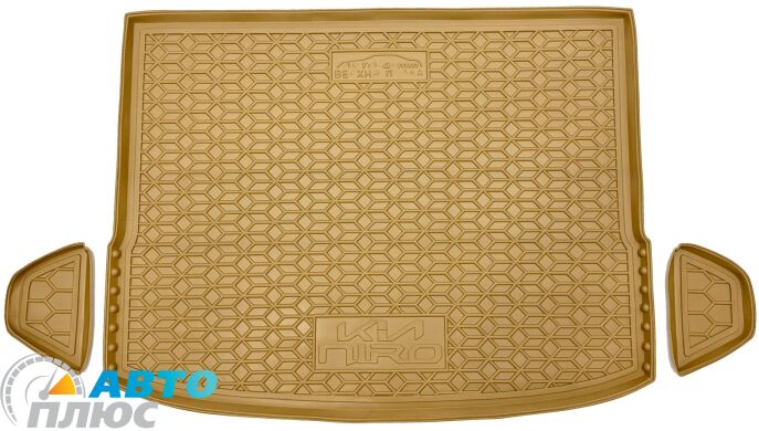 Автомобильный коврик в багажник Kia Niro 2022- EV верхняя полка бежевый (AVTO-Gumm)