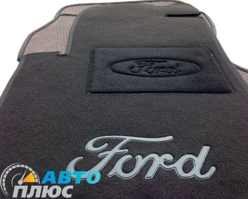 Ворсовые коврики в салон Ford Fiesta 02-/Fusion 02- черные ML Lux