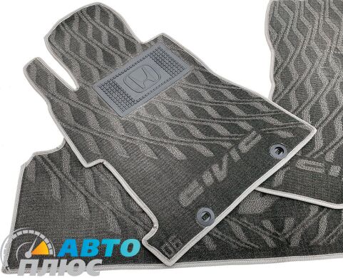 Композитные коврики в салон Honda Civic 4D Sedan 2006- (V) серые AVTO-Tex