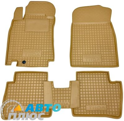 Автомобільні килимки в салон Nissan Tiida 2004- бежеві (AVTO-Gumm)