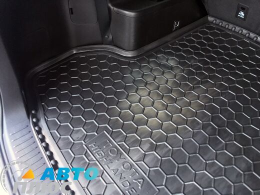 Автомобильный коврик в багажник Toyota Highlander 3 2014-2020 (7 мест) (Avto-Gumm)
