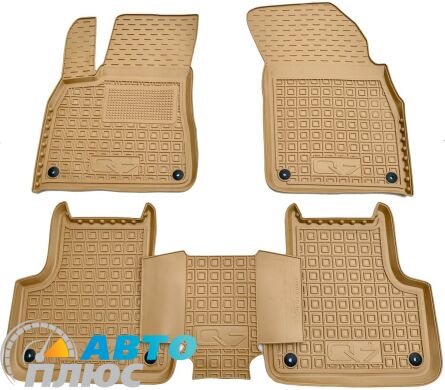 Автомобільні килимки в салон Audi Q7 2016- бежеві (AVTO-Gumm)