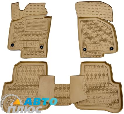 Автомобільні килимки в салон Volkswagen Passat B6 05-/B7 11- бежеві (AVTO-Gumm)