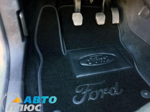 Ford Focus 3 2011- реальное фото ворсовых ковриков как лежат в машине купить черные бизнес Avtoplus.com.ua