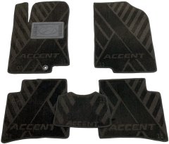 Композитные коврики в салон Hyundai Accent 2011- (RB) (X) AVTO-Tex