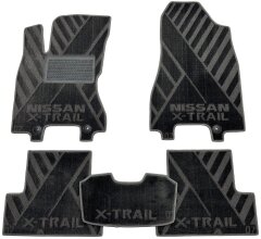 Композитные коврики в салон Nissan X-Trail (T31) 2007- (X) серые AVTO-Tex