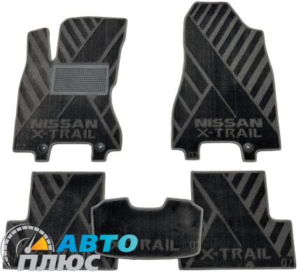 Композитные коврики в салон Nissan X-Trail (T31) 2007- (X) серые AVTO-Tex