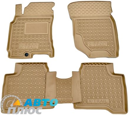 Автомобильные коврики в салон Nissan X-Trail (T30) 2001- бежевые (AVTO-Gumm)