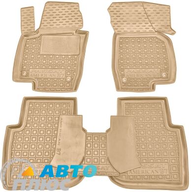 Автомобильные коврики в салон Volkswagen Passat B7 2011- USA бежевые (AVTO-Gumm)