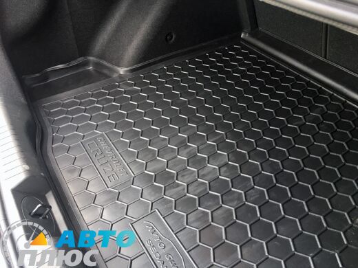 Автомобильный коврик в багажник Chevrolet Cruze 2009- Sedan (Avto-Gumm)