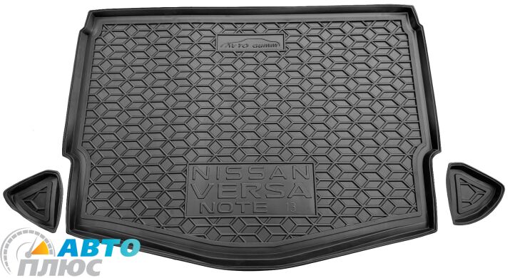 Автомобильный коврик в багажник Nissan Versa Note 2013-2019 (AVTO-Gumm)