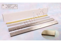 Накладки на пороги автомобиля Seat Ibiza (6J) 2008- (3 двери) (Standart)