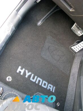 Ворсовые коврики в салон Hyundai i30 2012- черные ML Lux