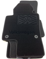Ворсовые коврики в салон Volkswagen Passat B7 10-/CC 08- черные Milan