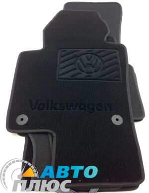 Ворсовые коврики в салон Volkswagen Passat B7 10-/CC 08- черные Milan