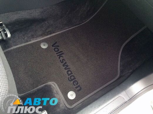 Ворсовые коврики в салон Volkswagen Passat B7 10-/CC 08- черные Milan