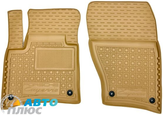 Автомобильные коврики в салон Porsche Cayenne 2010-2017 бежевые (AVTO-Gumm)