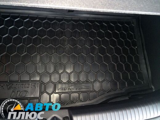 Автомобильный коврик в багажник Hyundai i10 2014- (Avto-Gumm)