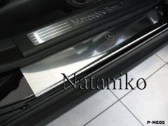 Накладки на пороги Mercedes ML (W164) 2005-2011 (Premium)