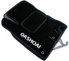 Коврики в салон текстильные Nissan Qashqai 2014- черные Стандарт