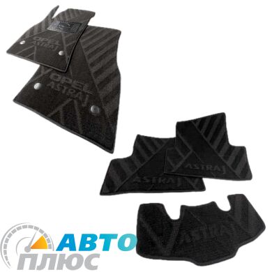 Композитні килимки в салон Opel Astra J 2009- (X) чорні AVTO-Tex