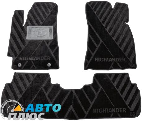 Композитні килимки в салон Toyota Highlander 2 2007-2014 (X) чорні AVTO-Tex