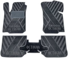 Композитные коврики в салон Skoda Octavia Tour 1996- (X) серые AVTO-Tex