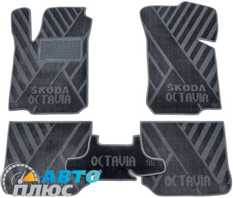 Композитные коврики в салон Skoda Octavia Tour 1996- (X) серые AVTO-Tex