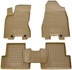 Автомобильные коврики в салон Nissan X-Trail (T31) 2007- бежевые (AVTO-Gumm)