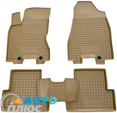 Автомобильные коврики в салон Nissan X-Trail (T31) 2007- бежевые (AVTO-Gumm)