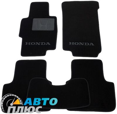 Ворсовые коврики в салон Honda Accord 2003-2008 черные ML Lux