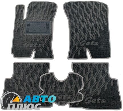 Композитные коврики в салон Hyundai Getz 2002- (V) серые AVTO-Tex